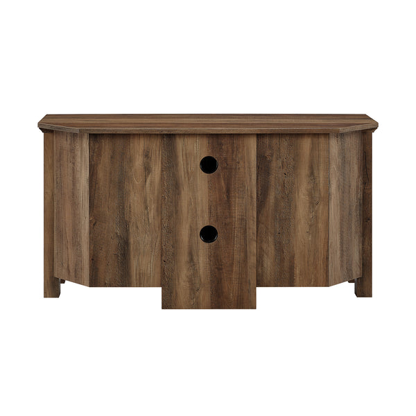 WQ44CCRRO - 44" Transitional Modern Farmhouse Corner TV Stand Barnwood