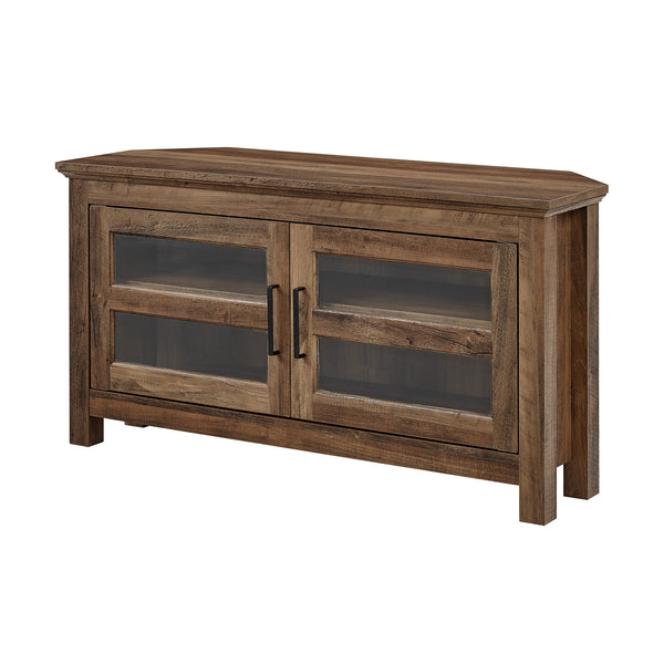 WQ44CCRRO - 44" Transitional Modern Farmhouse Corner TV Stand Barnwood