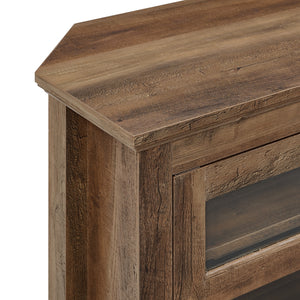 WQ44CCRRO - 44" Transitional Modern Farmhouse Corner TV Stand Barnwood