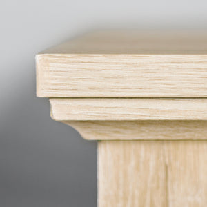 44" Transitional Modern Farmhouse Corner TV Stand White Oak