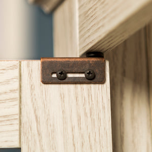 44" Transitional Modern Farmhouse Corner TV Stand White