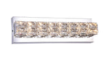 Bethel Chrome LED Wall Sconce in Metal & Crystal