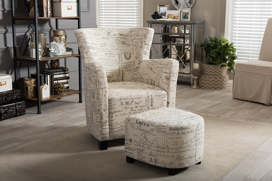 Baxton studio deals chair and ottoman