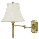 Wall Swing Arm Lamp in Antique Brass