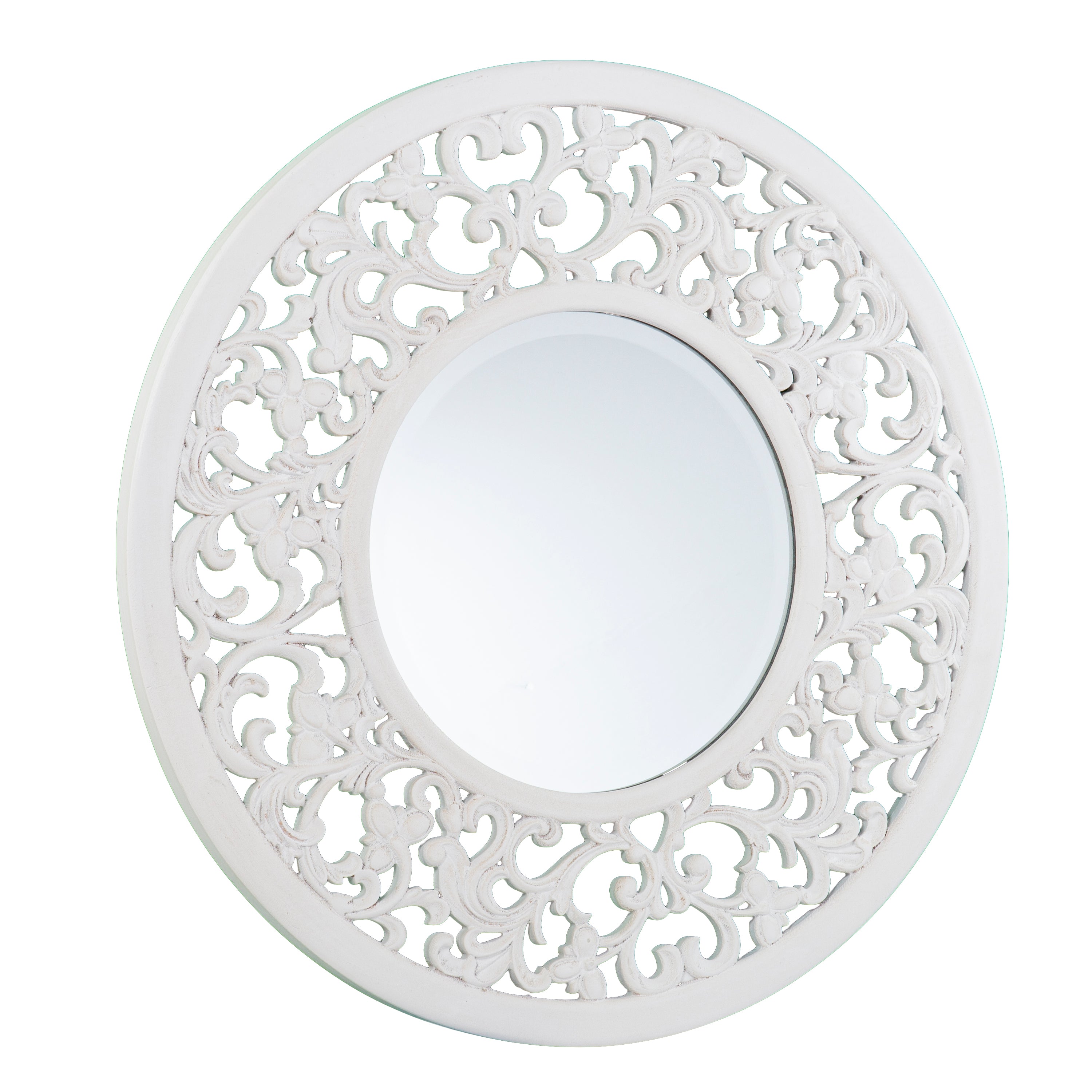 Kinior Rustic Round Wall Mirror