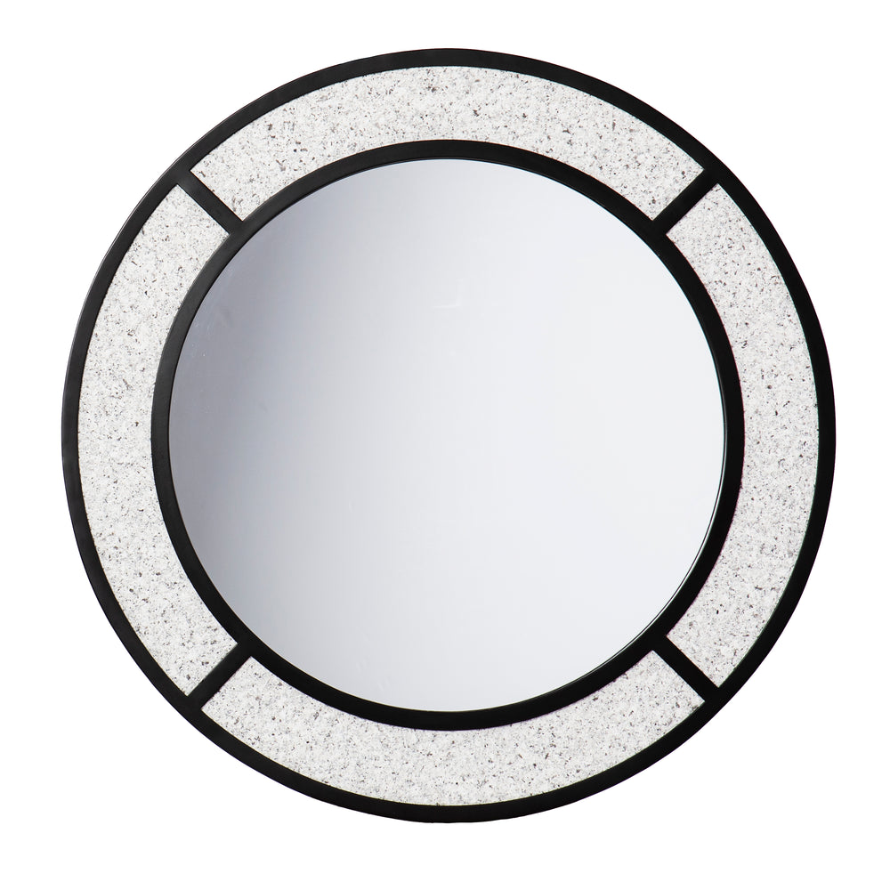 Sei Furniture Hurtano Round Faux Stone Mirror Ws1135517