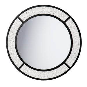 Sei Furniture Hurtano Round Faux Stone Mirror Ws1135517
