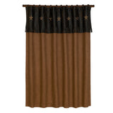 HiEnd Accents Laredo Shower Curtain WS2018SC-OS-CT Tan, Brown 100% Polyester 72x72x0.5