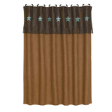 HiEnd Accents Laredo Shower Curtain WS2018SC-OS-TQ Turquoise, Brown 100% polyester 72x72x0.5