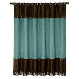 HiEnd Accents Cheyenne Shower Curtain WS4001SC-OS-TQ turquoise 100% Polyester 72x72x0.1