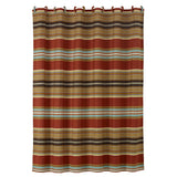 HiEnd Accents Calhoun Striped Shower Curtain WS4060SC Red, Brown 100% polyester 72x72x0.3