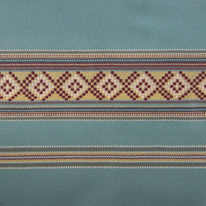 HiEnd Accents Ruidoso Comforter Set WS4066-TW-OC Gold, Red, Blue Comforter Face: 100 % Polyester. Back: 100% Cotton; BedSkirt : 100% Polyester; Standard Shams: 100% Polyester 68x88x3