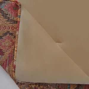 HiEnd Accents Ruidoso Comforter Set WS4066-TW-OC Gold, Red, Blue Comforter Face: 100 % Polyester. Back: 100% Cotton; BedSkirt : 100% Polyester; Standard Shams: 100% Polyester 68x88x3