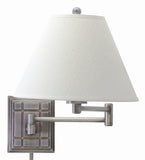 Wall Swing Arm Lamp in Antique Silver