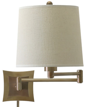 Wall Swing Arm Lamp in Antique Brass