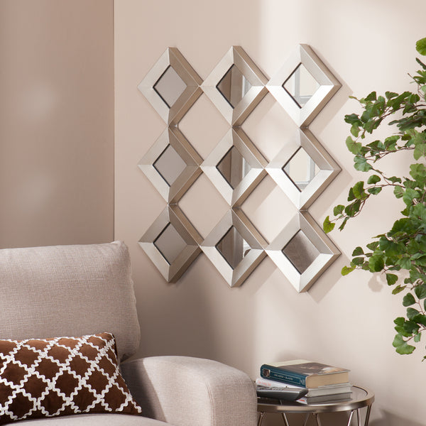 Sei Furniture Masada Mirrored Squares Wall Sculpture Ws9354