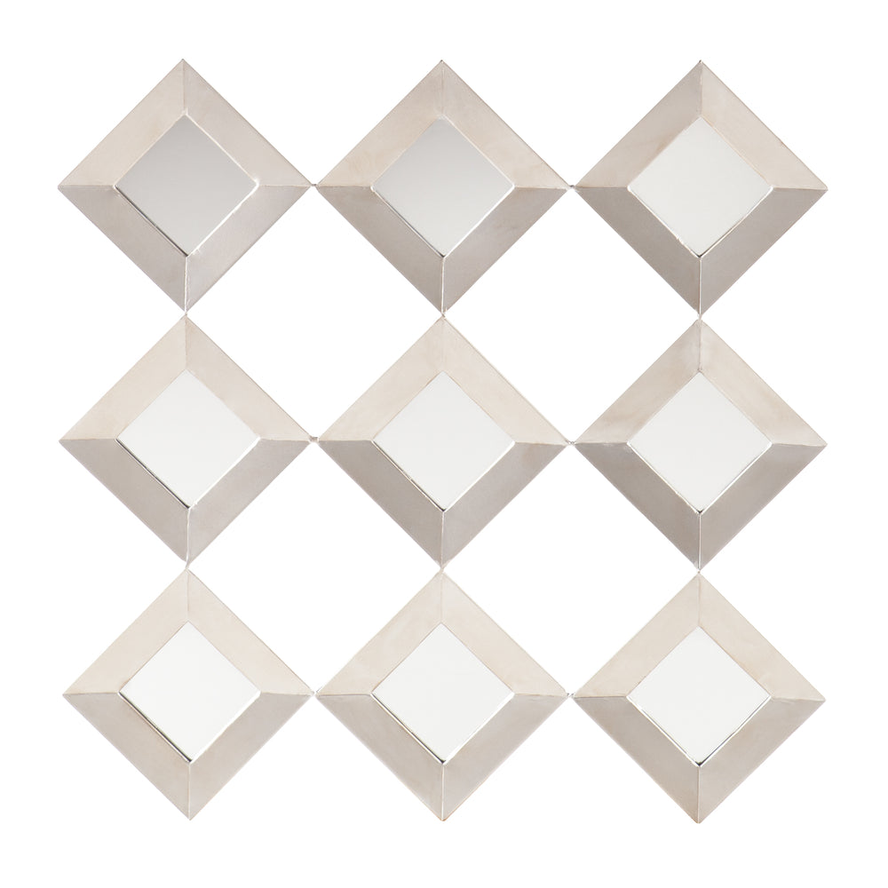 Sei Furniture Masada Mirrored Squares Wall Sculpture Ws9354