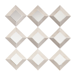 Sei Furniture Masada Mirrored Squares Wall Sculpture Ws9354