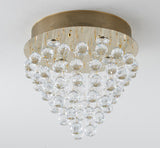 Bethel Gold Semi Flush Mount in Iron & Crystal