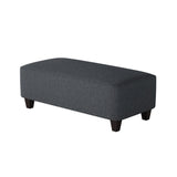 Fusion 100-C Transitional Cocktail Ottoman 100-C Truth or Dare Navy 49" Wide Cocktail Ottoman