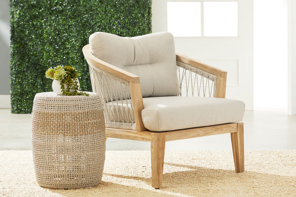 Essentials for Living Woven Web Outdoor Club Chair 6821.WTA/PUM/GT