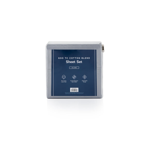 Malouf Weekender 600 Thread Count Cotton-Blend Sheet Set WK06TXWHCS