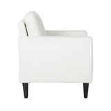 Wendy Contemporary Arm Chair in Black Wood and Cream Fabric by LumiSource