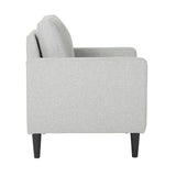 Wendy Contemporary Arm Chair in Black Wood and Grey Fabric by LumiSource