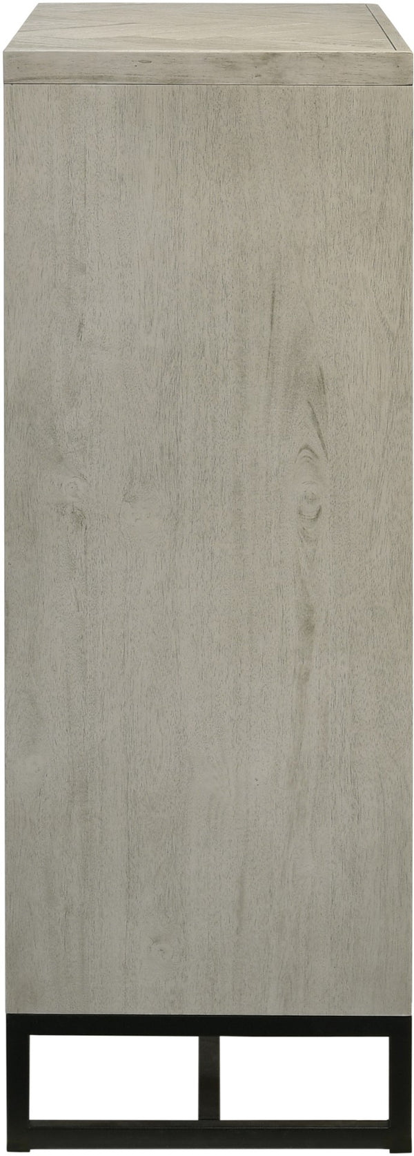 Weston Engineered Wood / Metal Mid Century Grey Stone Chest - 32.5" W x 17.5" D x 48.5" H