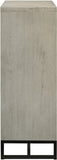 Weston Engineered Wood / Metal Mid Century Grey Stone Chest - 32.5" W x 17.5" D x 48.5" H