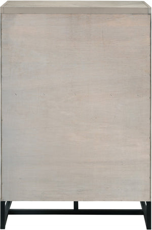 Weston Engineered Wood / Metal Mid Century Grey Stone Chest - 32.5" W x 17.5" D x 48.5" H