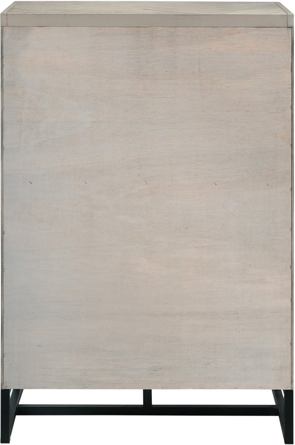 Weston Engineered Wood / Metal Mid Century Grey Stone Chest - 32.5" W x 17.5" D x 48.5" H