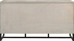 Weston Engineered Wood / Metal Mid Century Grey Stone Dresser - 60.25" W x 17.5" D x 32.75" H