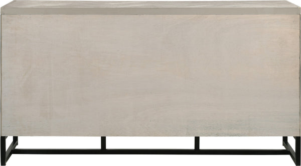 Weston Engineered Wood / Metal Mid Century Grey Stone Dresser - 60.25" W x 17.5" D x 32.75" H
