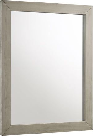 Weston Glass / Engineered Wood Mid Century Grey Stone Mirror - 41" W x 1" D x 35" H