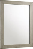 Weston Glass / Engineered Wood Mid Century Grey Stone Mirror - 41" W x 1" D x 35" H