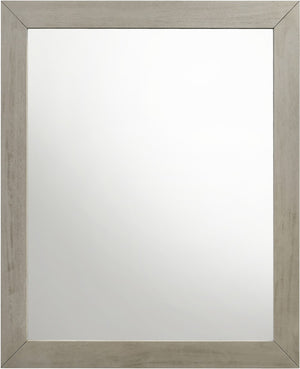Weston Glass / Engineered Wood Mid Century Grey Stone Mirror - 41" W x 1" D x 35" H