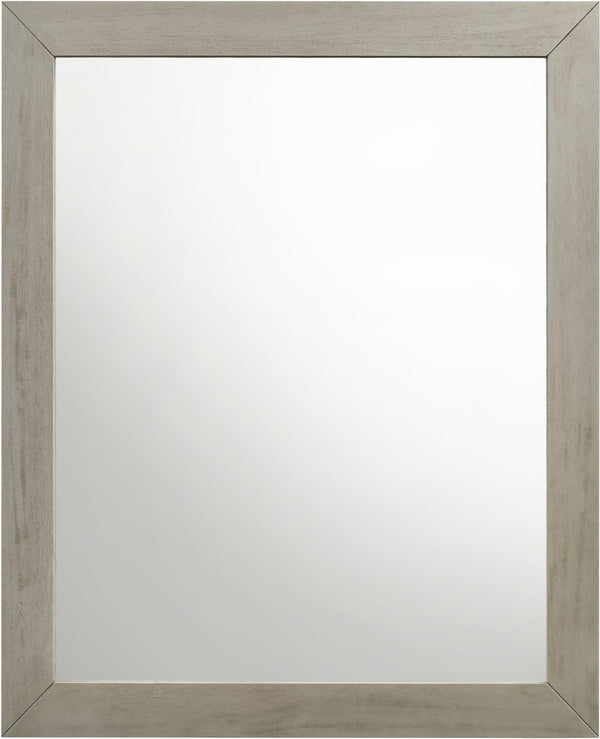 Weston Glass / Engineered Wood Mid Century Grey Stone Mirror - 41" W x 1" D x 35" H