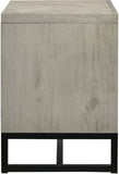 Weston Engineered Wood / Metal Mid Century Grey Stone Night Stand - 22" W x 17" D x 24" H