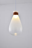 Bethel White Pendant in Metal & Glass