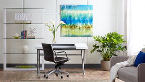 Axel Low Back Office Chair in Black with Aluminum Base