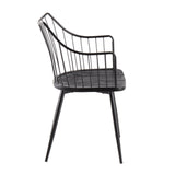Winston Farmhouse Chair in Black Metal and Black Wood by LumiSource