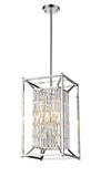 Bethel Chrome Chandelier in Metal & Crystal