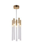 Bethel gold Single Pendant Lighting in Metal & Glass