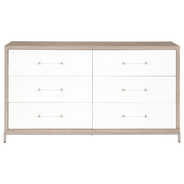 Essentials for Living Traditions Wrenn 6-Drawer Double Dresser 6140.NG/WHT-BSTL