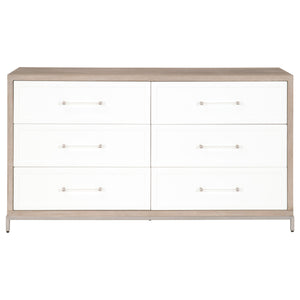 Essentials for Living Traditions Wrenn 6-Drawer Double Dresser 6140.NG/WHT-BSTL