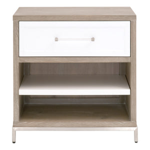 Essentials for Living Traditions Wrenn 1-Drawer Nightstand 6139.NG/WHT-BSTL