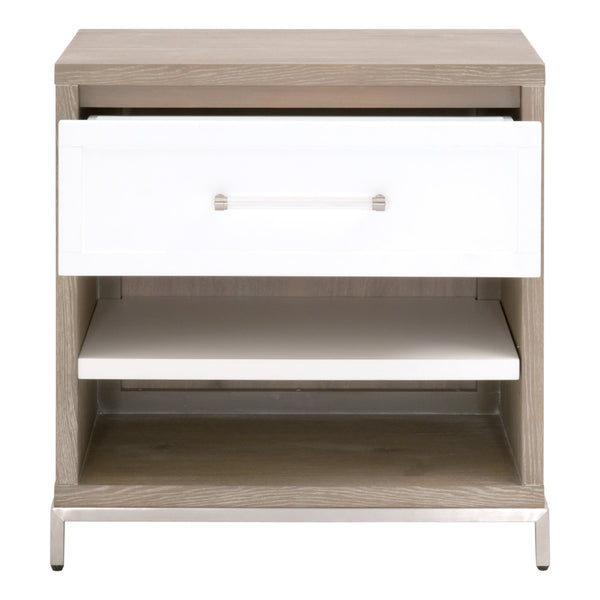 Essentials for Living Traditions Wrenn 1-Drawer Nightstand 6139.NG/WHT-BSTL