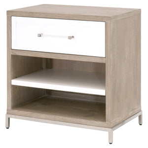 Essentials for Living Traditions Wrenn 1-Drawer Nightstand 6139.NG/WHT-BSTL