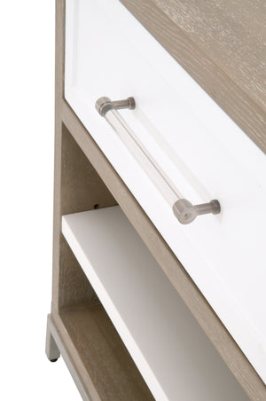 Essentials for Living Traditions Wrenn 1-Drawer Nightstand 6139.NG/WHT-BSTL